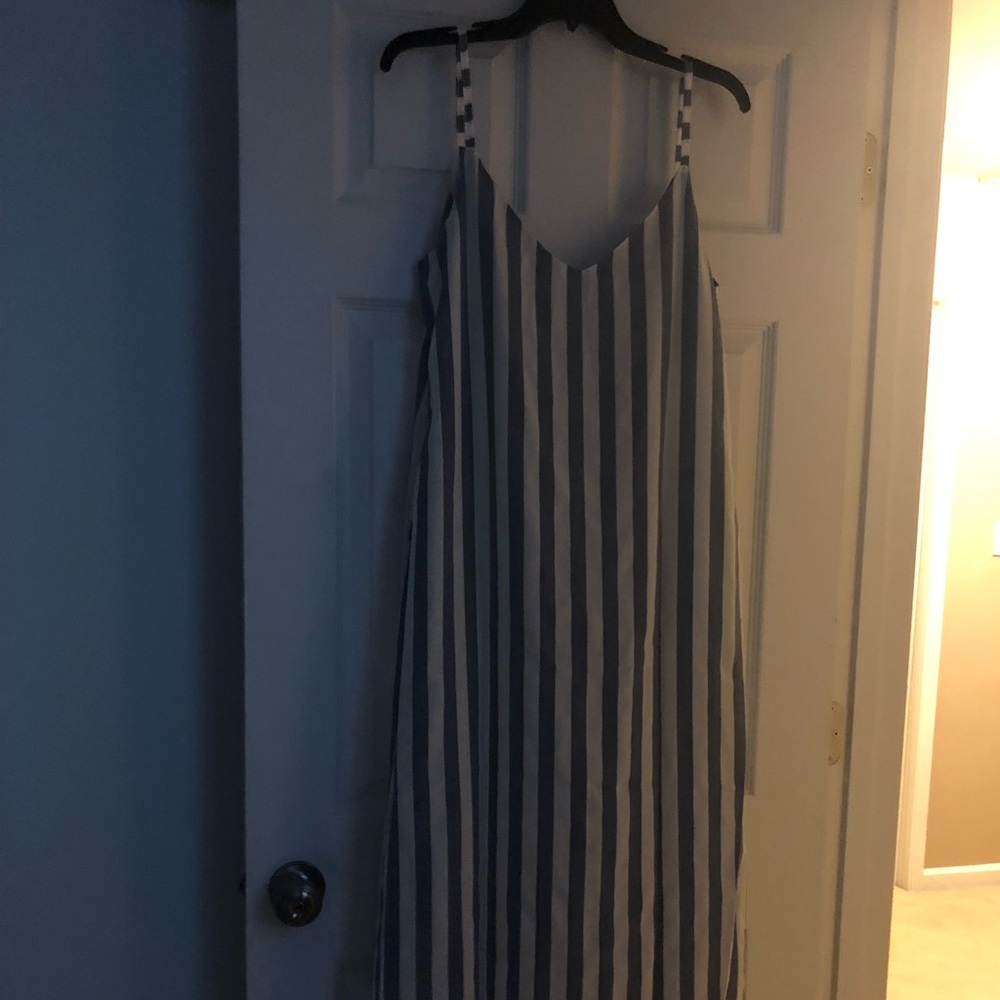 Long striped tank dress
